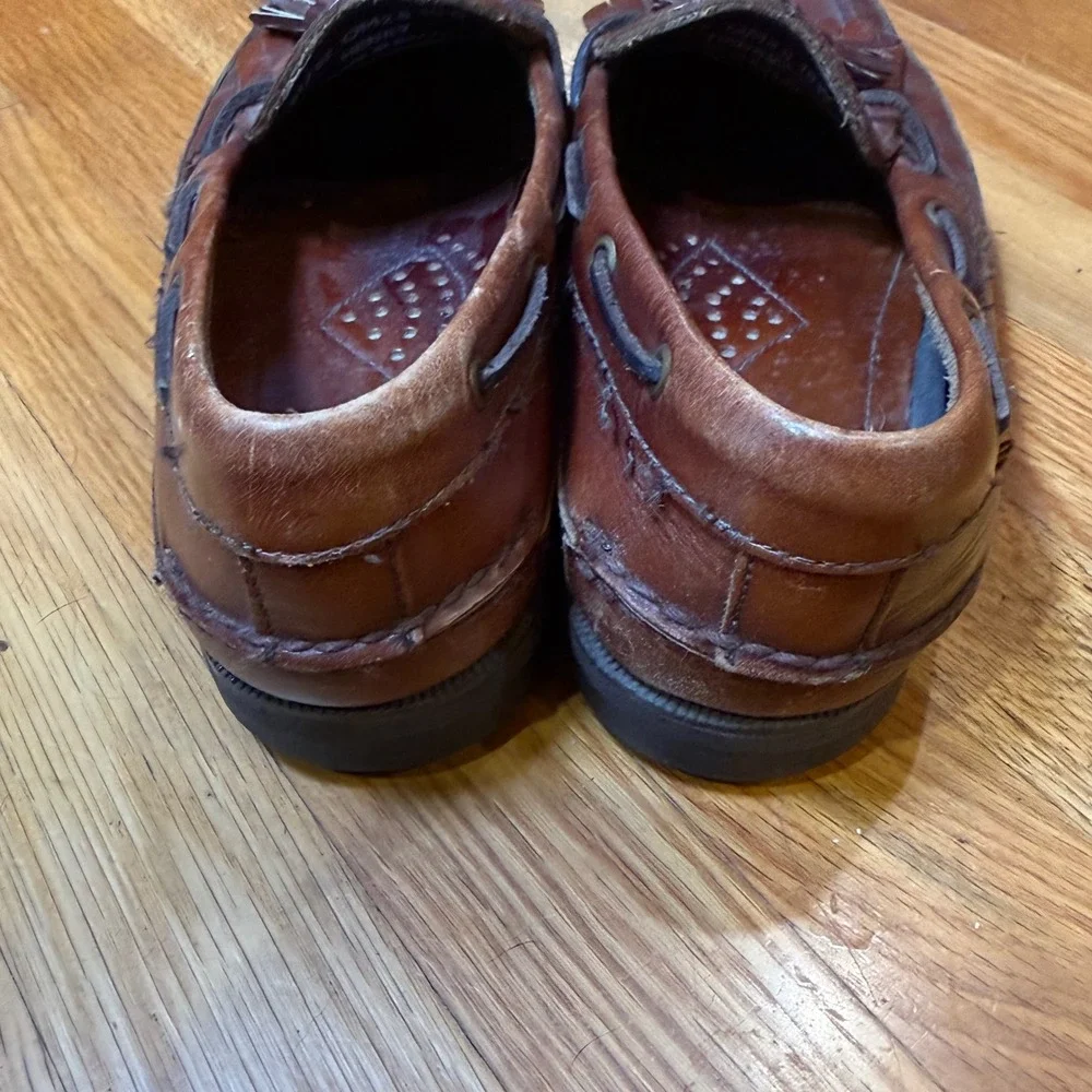 Bass Henry Brown Leather Kiltie Tassel‎ Boat Shoes Mens 10W Made in Brazil